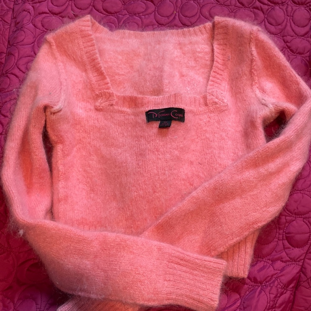 Cropped mohair sweater
